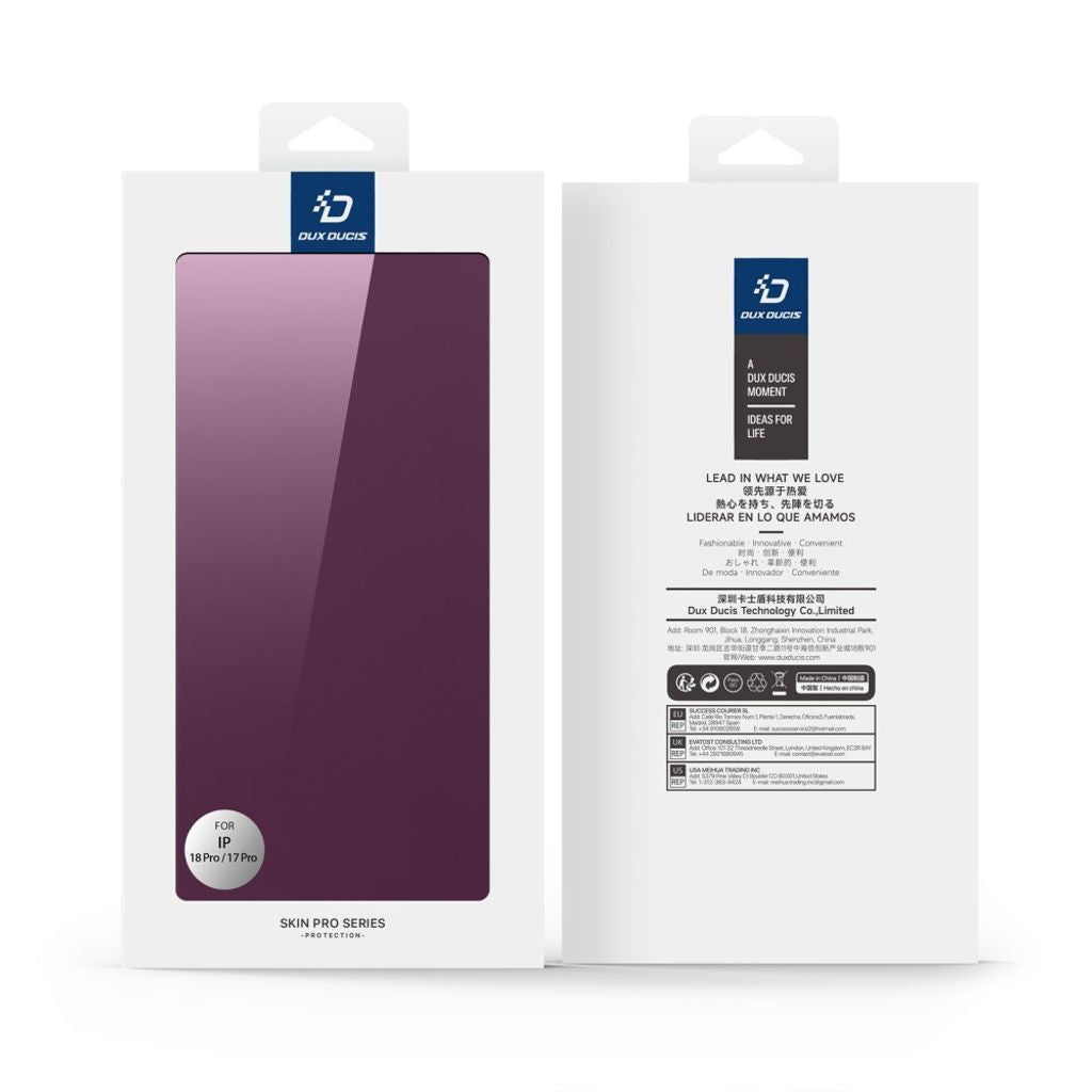 Dux Ducis iPhone 17 Pro/iPhone 18 Pro Kotelo Skin Pro Series Punainen