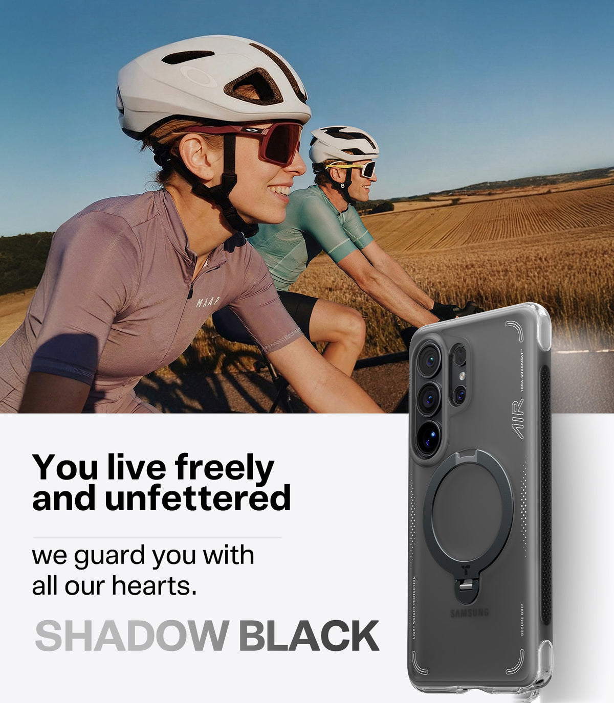 Torras Samsung Galaxy S26 Ultra Kuori Ostand Q3 Air Shadow Black