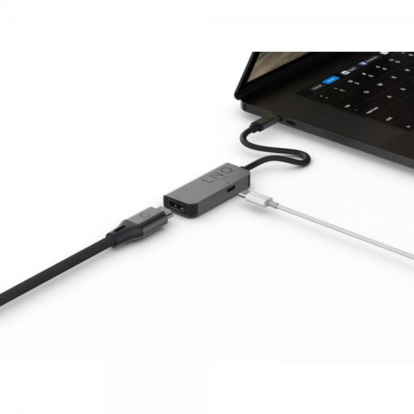 LINQ by Elements 2 in 1 USB-C-moniporttikeskitin