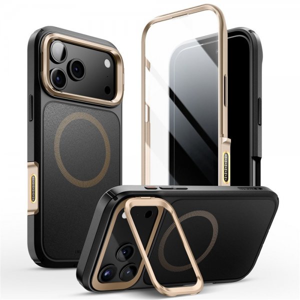Supcase iPhone 17 Pro -suojakuori Ares Flip MagSafe, kulta