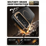 Supcase iPhone 17 Pro -suojakuori Ares Flip MagSafe, kulta