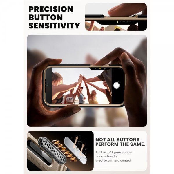 Supcase iPhone 17 Pro -suojakuori Ares Flip MagSafe, kulta