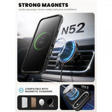 Supcase iPhone Air -kuori Ares Flip MagSafe Musta