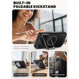 Supcase iPhone 17 Pro Max Ares Flip MagSafe -suojakuori, musta