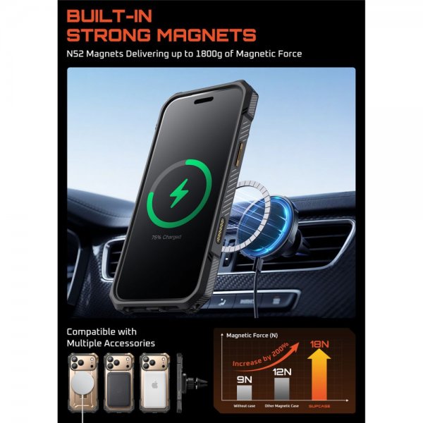 Supcase iPhone 17 Pro Max -kuori UB Grip MagSafe Kulta