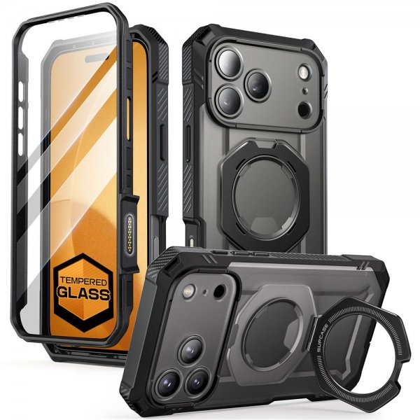 Supcase iPhone 17 Pro Max -kuori UB Grip Pro MagSafe, musta