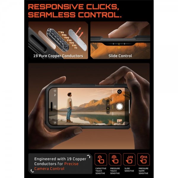 Supcase iPhone 17 Pro Max -kuori UB Grip Pro MagSafe, musta