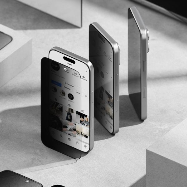 Ringke iPhone 17 Pro -näytönsuoja Easy Slide Privacy 2 kpl