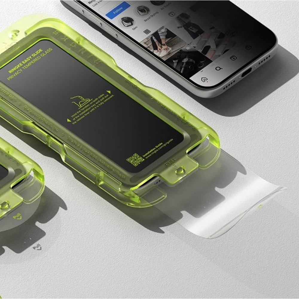 Ringke iPhone 17 Pro -näytönsuoja Easy Slide Privacy 2 kpl