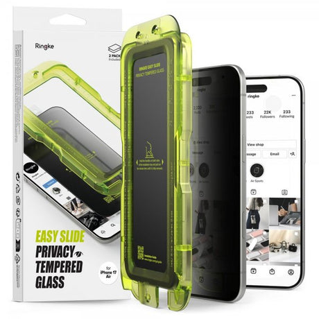 Ringke iPhone Air -näytönsuoja, helppo liukukansi, tietosuoja, 2 kpl