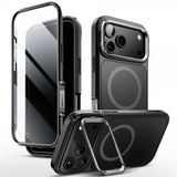 Supcase iPhone 17 Pro -suojakuori Ares Flip MagSafe Musta