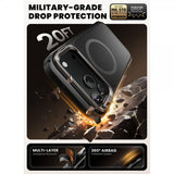 Supcase iPhone 17 Pro -suojakuori Ares Flip MagSafe Musta