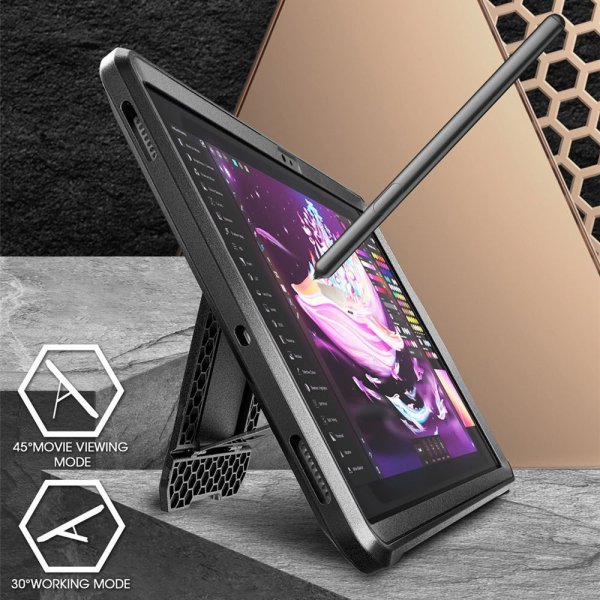 Supcase Samsung Galaxy Tab S10 FE Plus Kuori UB Pro Musta