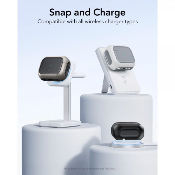 ESR AirPods Pro 3 -kuoret Orbit Hybrid HaloLock, musta