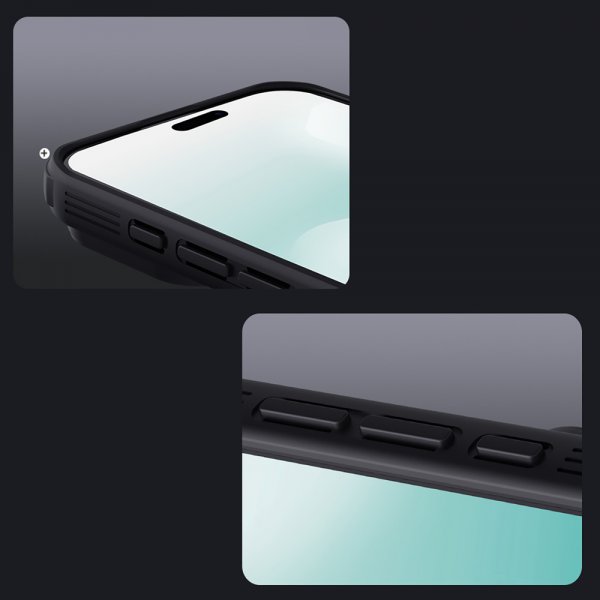 Nillkin iPhone 17 -suojakuori CamShield Pro MagSafe läpinäkyvä musta