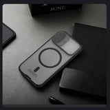 Nillkin iPhone 17 -suojakuori CamShield Pro MagSafe läpinäkyvä musta