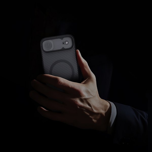 Nillkin iPhone Air -kuori CamShield Pro MagSafe Läpinäkyvä Musta