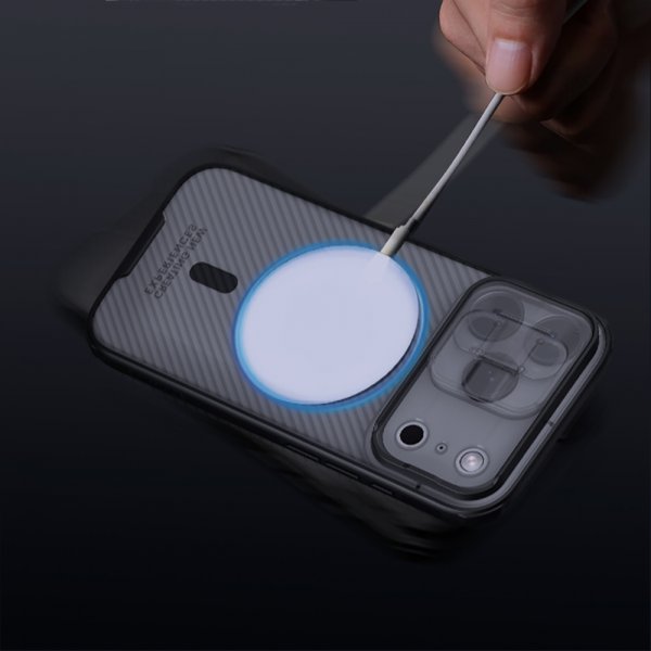 Nillkin iPhone 17 Pro CamShield Pro MagSafe Läpinäkyvä Musta Kuori