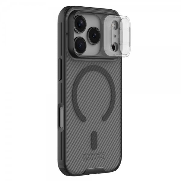 Nillkin iPhone 17 Pro CamShield Pro MagSafe Läpinäkyvä Musta Kuori