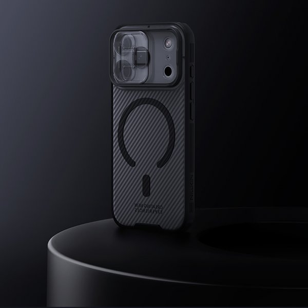 Nillkin iPhone 17 Pro CamShield Pro MagSafe Läpinäkyvä Musta Kuori