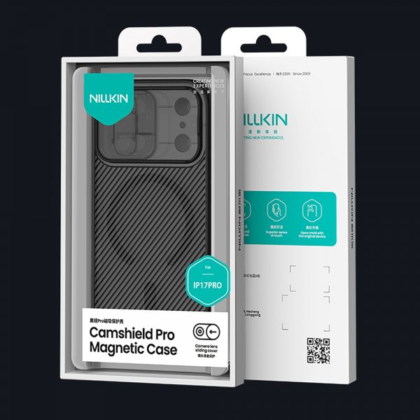 Nillkin iPhone 17 Pro Max Kuori CamShield Pro MagSafe Läpinäkyvä Musta
