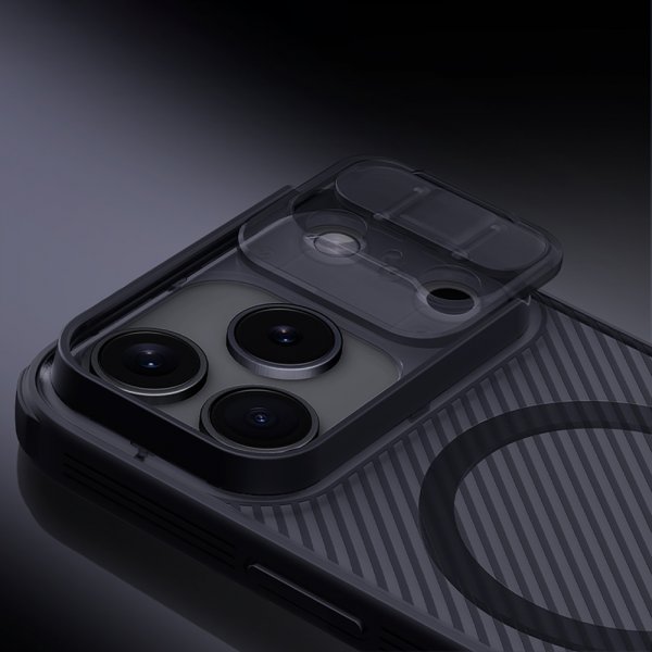 Nillkin iPhone 17 Pro Max Kuori CamShield Pro MagSafe Läpinäkyvä Musta