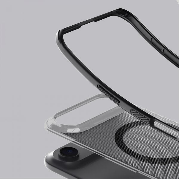 Nillkin iPhone Air -kuori Super Frosted Shield Pro MagSafe Läpinäkyvä Musta