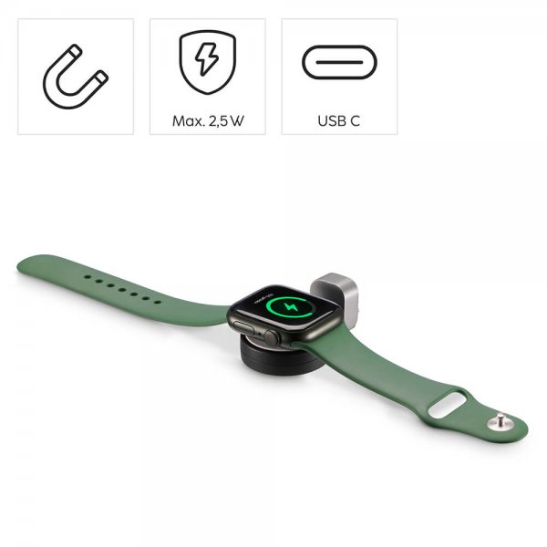 Hama Apple Watch -laturi USB-C-liitännällä, musta