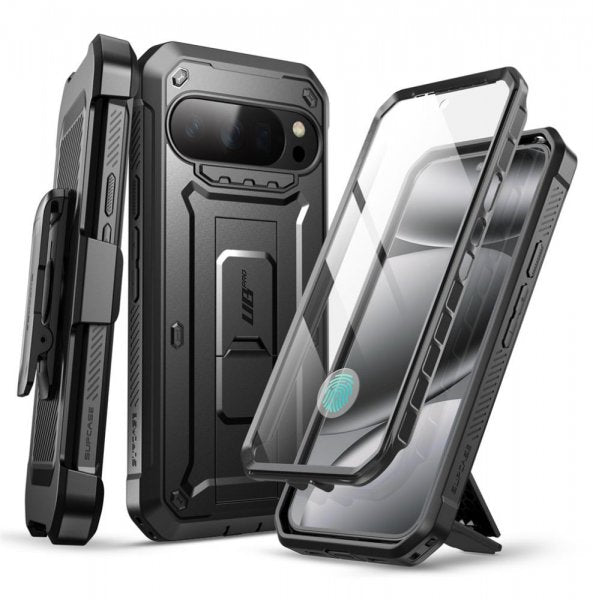 Supcase Google Pixel 10/Pixel 10 Pro -suojakuori UB Pro, musta
