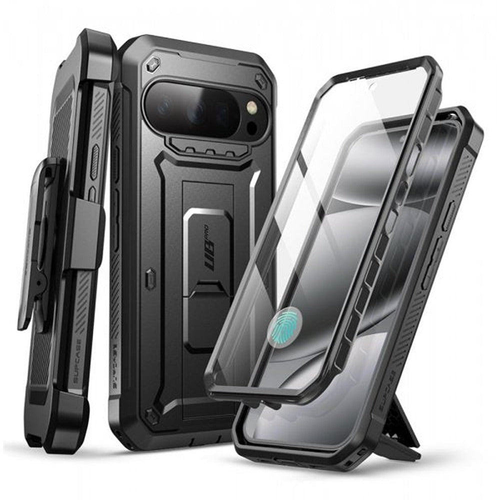 Supcase Google Pixel 10/Pixel 10 Pro -suojakuori UB Pro, musta