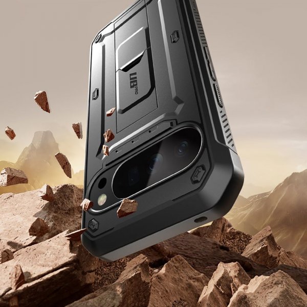 Supcase Google Pixel 10/Pixel 10 Pro -suojakuori UB Pro, musta