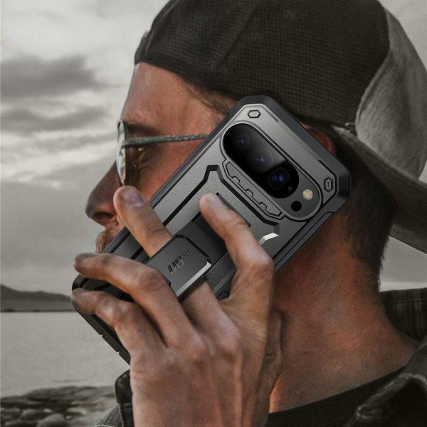 Supcase Google Pixel 10/Pixel 10 Pro -suojakuori UB Pro, musta