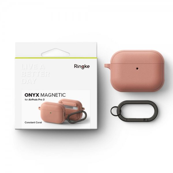 Ringke AirPods Pro 3 -kuoret, Onyx Magnetic Coral