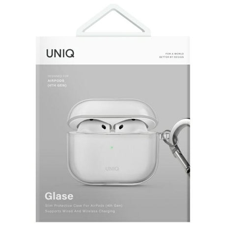 UNIQ AirPods 4 Suojakuori Glase Läpinäkyvä