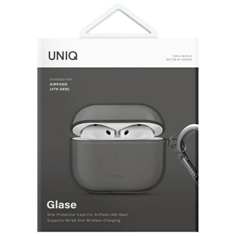 UNIQ AirPods 4 Suojakuori Glase Musta