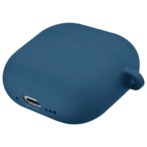 UNIQ AirPods 4 -kuori korvakiinnikkeillä Nexo Blue