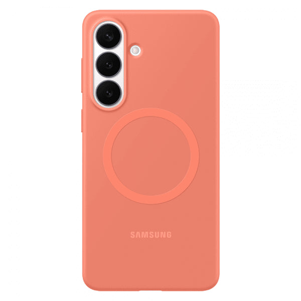 Samsung Alkuperäinen Galaxy S26 Silikonisuojakuori Magneettikotelo Coral Red