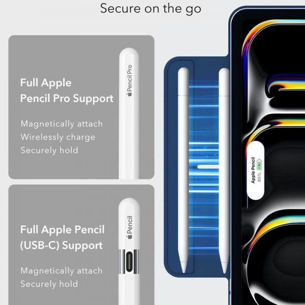 ESR iPad Pro 11 (M4/M5) Rebound Magnetic -suojakotelo, sininen