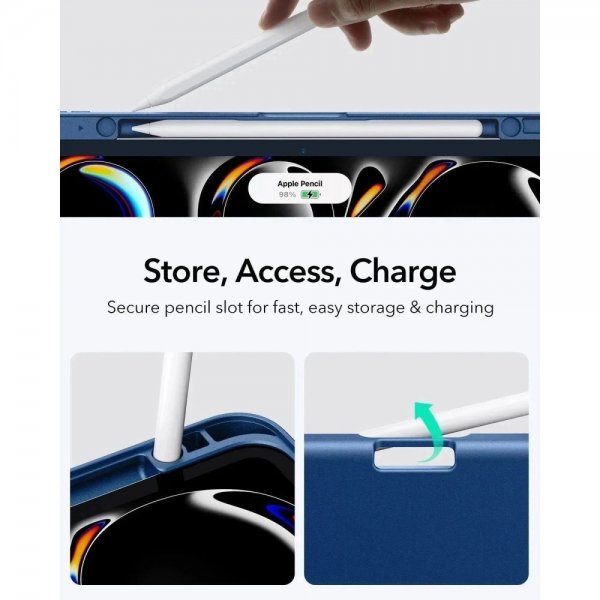 ESR iPad Pro 11 (M4/M5) -suojakotelo Flip Hybrid, sininen