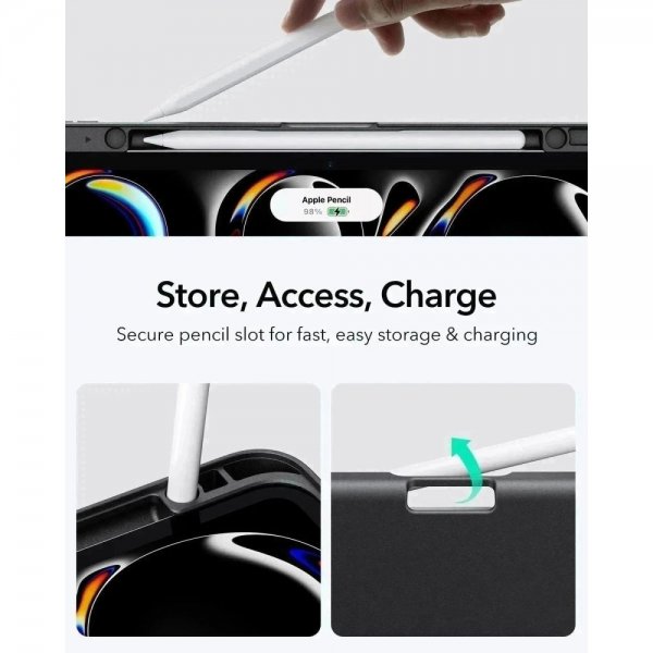 ESR iPad Pro 13 (M4/M5) Suojakotelo Flip Hybrid Musta