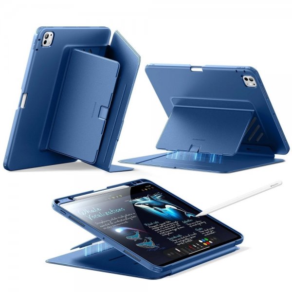 ESR iPad Pro 13 (M4/M5) Foliosuojakuori Hybrid Sininen