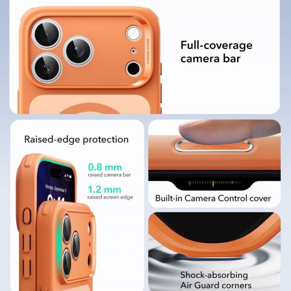 ESR iPhone 17 Pro Max -kuori Classic Hybrid MagSafe, oranssi