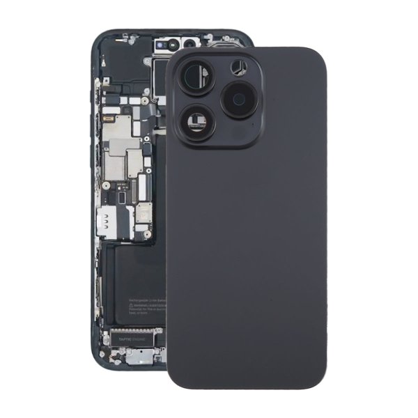 iPhone 15 Pro Takalasi magneetilla ja kameralinssillä – musta titaani