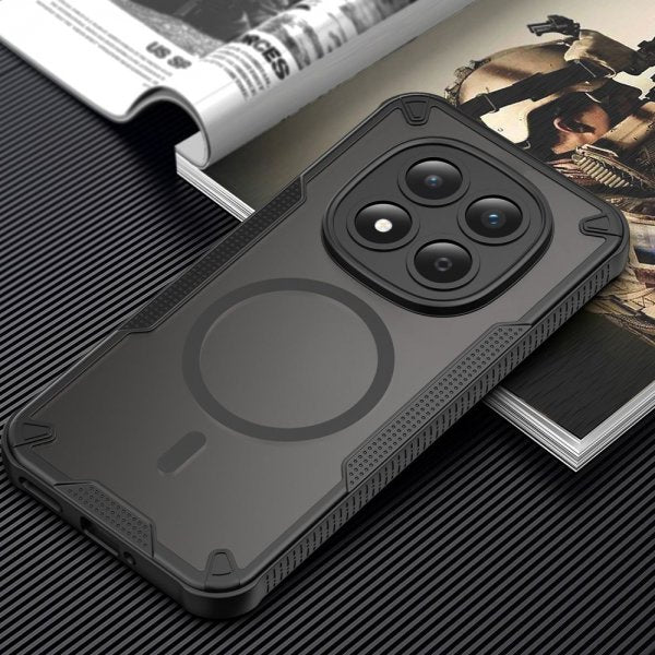 Tech-Protect Xiaomi Redmi Note 15 Pro 5G -suojakuori Rugged Shield MagSafe Musta