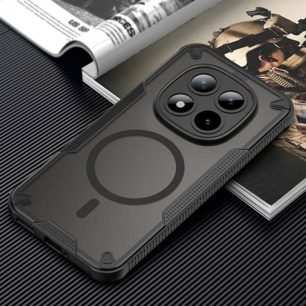 Tech-Protect Xiaomi Redmi Note 15 Pro Plus 5G -suojakuori Rugged Shield MagSafe Musta