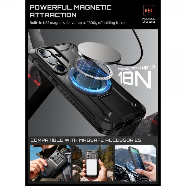 Supcase Samsung Galaxy S26 Plus Kotelo UB Pro MagSafe Musta