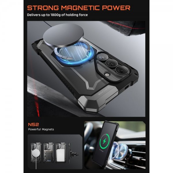 Supcase Samsung Galaxy S26 -suojakuori UB Grip MagSafe Musta
