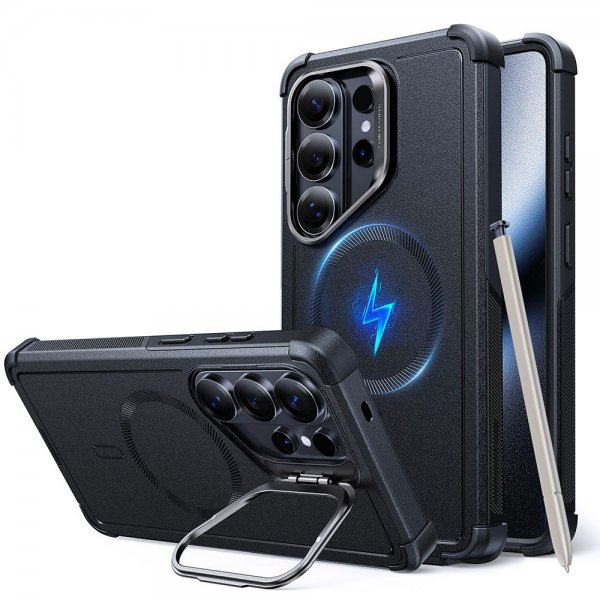 ESR Samsung Galaxy S26 Ultra Kuori Cyber Tough Kickstand MagSafe Musta