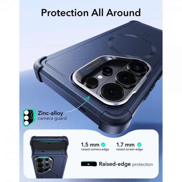 ESR Samsung Galaxy S26 Ultra Kuori Cyber Tough Kickstand MagSafe Musta
