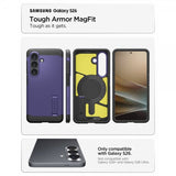 Spigen Samsung Galaxy S26 -suojakuori Tough Armor MagFit Ash Violet